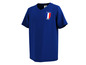 Un maillot de football bleu foncé avec le logo de la France.
