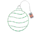 Lumière de boule de Noël LED verte avec boîtier de piles