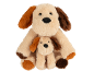 Chien en peluche avec un petit chiot en peluche