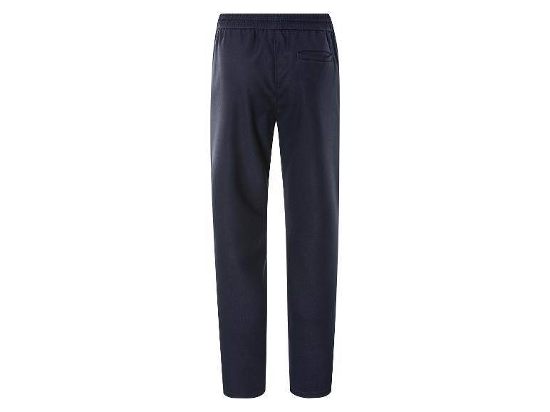 Pantalon bleu marine avec ceinture élastique.