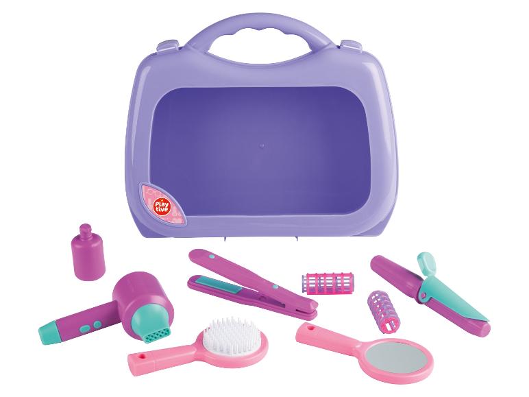 Ensemble de coiffure Playtive avec sèche-cheveux, fer à lisser, brosse et autres accessoires.