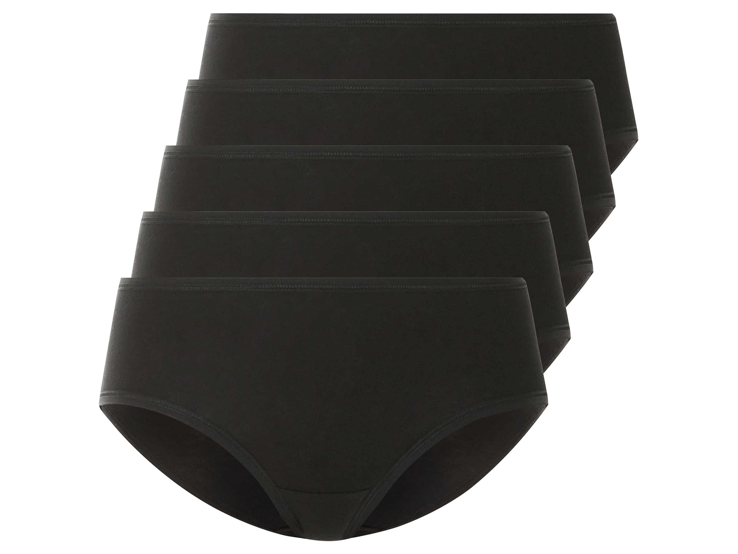 esmara® Lot de 5 hipsters femme (noir, S(34/36))
