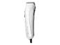 Une tondeuse à cheveux Remington blanche avec cordon.