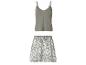 Ensemble de pyjama femme avec débardeur kaki et short imprimé