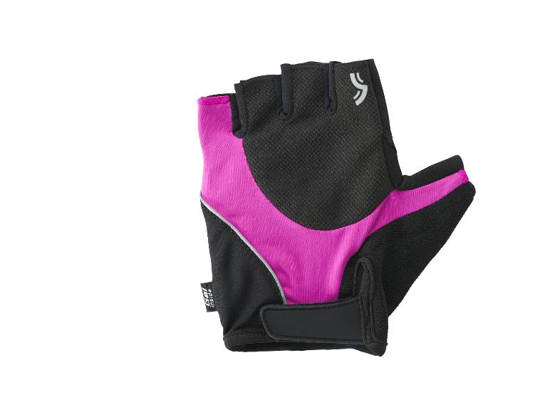 Gants de vélo courts, noir et rose