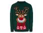 Un pull de Noël vert avec un renne.
