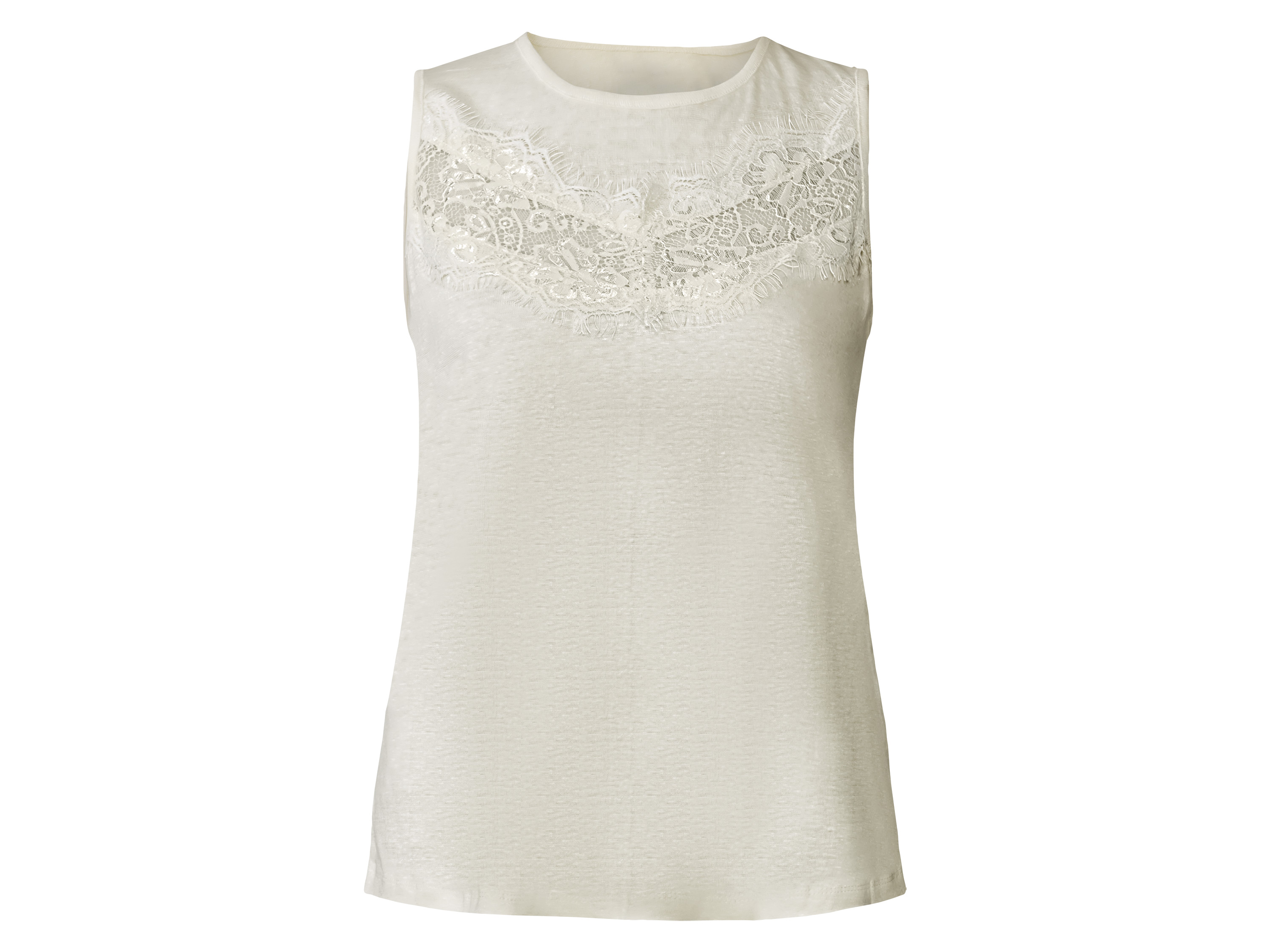 esmara® Débardeur en lin femme  (crème, XL (46/48))
