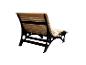 Banc de jardin moderne en bois et métal