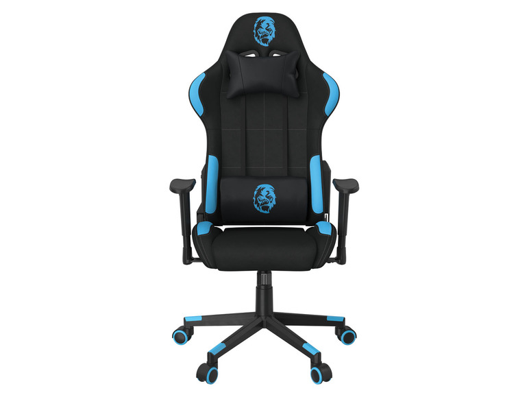 Aller en mode plein écran : LIVARNO home Chaise de gaming au design de course, noir/bleu - Image 1