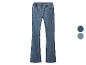 Jeans bleu clair à taille élastique.
