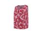 Haut rose pour femme avec motif de feuilles de palmier rouges.