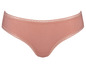 Une culotte rose avec de la dentelle
