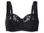 Soutien-gorge noir en dentelle à larges bretelles
