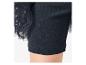 Shorty noir en coton et tulle à pois scintillants.