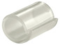 Un anneau en plastique transparent pour fixer un rideau.