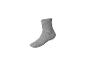 Chaussette de sport grise sur fond blanc.