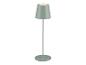 Lampe sur pied design, abat-jour gris-vert.