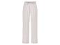 Pantalon blanc à rayures avec cordon.
