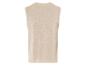 Gilet sans manches beige en tricot.