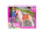 Coffret de jeu Barbie avec poupée et cheval.
