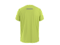 T-shirt de sport vert lime à manches courtes avec bande réfléchissante au dos.