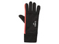 Gants noirs avec des accents rouges de Crivit.