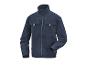 Une veste de travail Parkside bleu foncé à fermeture éclair.