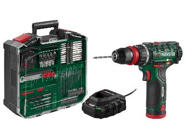 PARKSIDE® Kit perceuse-visseuse sans fil 12 V « PBSA 12 F5 », avec batterie et chargeur.
