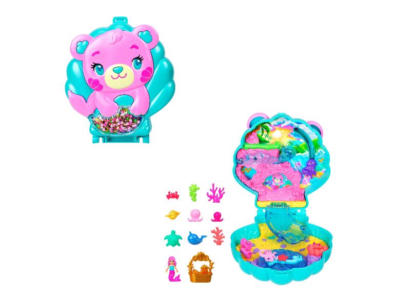 Coffret compact Polly Pocket en forme d'ours sur le thème sous-marin