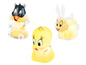 Trois lampes de chevet Looney Tunes : Tweety, Bugs Bunny et Sylvester.