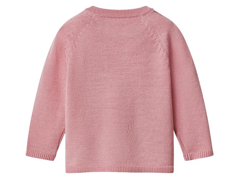 Pull en tricot rose pour enfants à manches longues