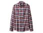 Chemise à carreaux à manches longues rouge, bleue et blanche