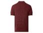 Polo en maille à manches courtes pour homme bordeaux, vue de dos.