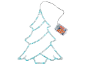 Décoration lumineuse en forme de sapin de Noël avec lumières LED et boîtier à piles