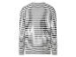 T-shirt rayé noir et blanc à manches longues pour homme, vue de dos.