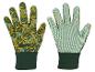Gants de jardinage à motif feuilles et grip antidérapant.