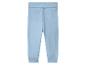 Pantalon bébé bleu clair avec taille et poignets côtelés