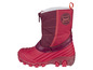 Bottes d'hiver rouges avec un logo de chat.