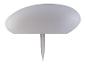 Lampe solaire blanche en forme d'oeuf avec piquet.