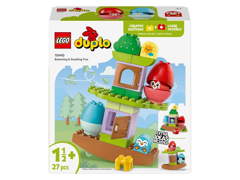Boîte LEGO Duplo 10440 Balancing & Stacking Tree avec pingouins et hiboux.