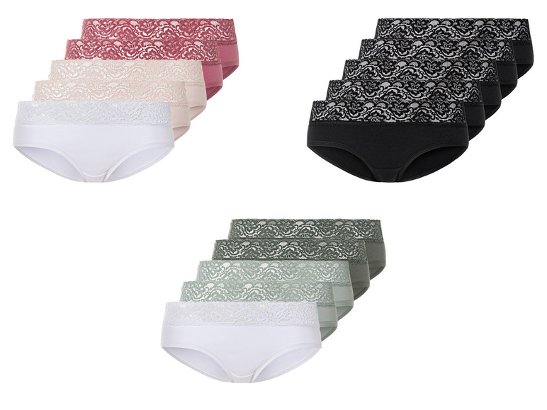Aller en mode plein écran : esmara® Lot de 5 hipsters à dentelle femme - Image 1