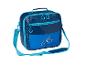 Sac à bandoulière bleu et marine avec logo FB.