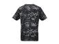 Un t-shirt noir avec un motif camouflage.