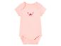 Body bébé rose pâle avec motif crabe.