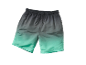 Short de bain homme dégradé vert menthe et gris foncé.