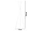 Porte-manteau blanc mesurant 169 cm (hauteur) x 50 cm (largeur).
