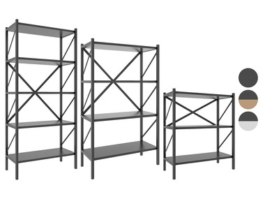 VCM Étagère design industriel Insasi, 34 x 66 x 85/121/160 cm