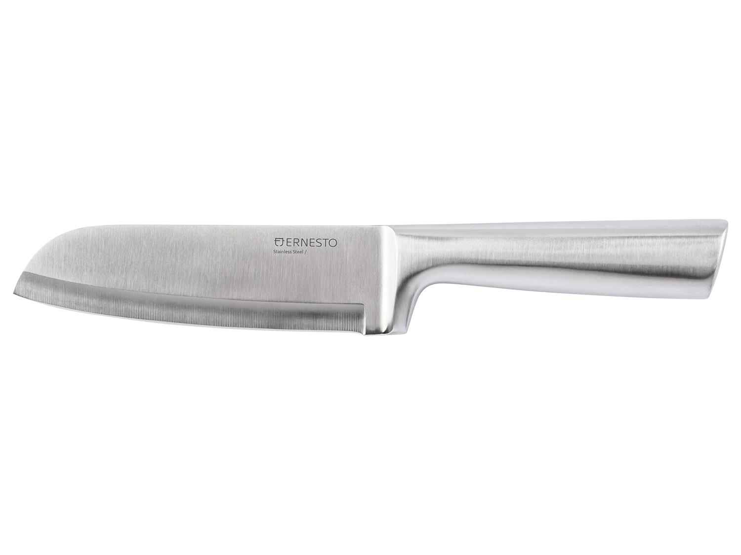 ERNESTO® Couteau à manche en bambou ou acier inoxydable (couteau santoku/acier inoxydable)