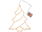 Sapin de Noël avec lumières LED et boîtier à piles.