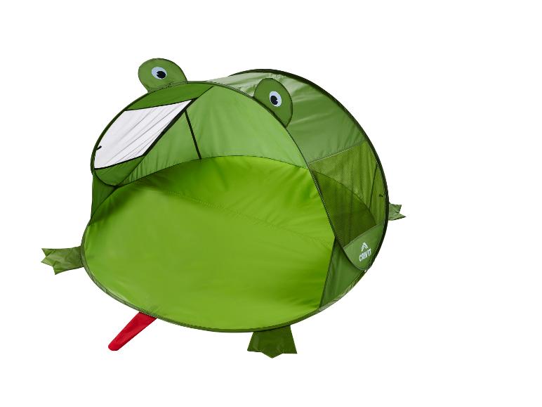 Tente enfant Crivit en forme de grenouille, idéale pour jouer.